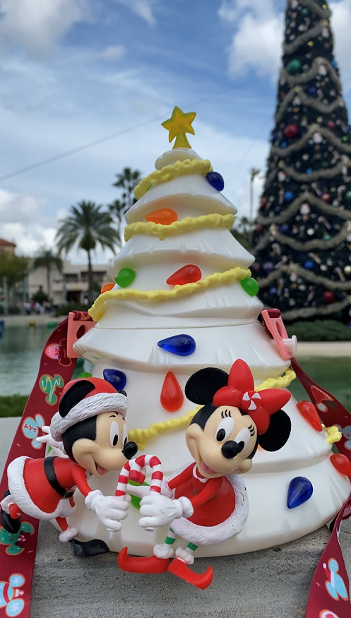 Disney Parks 2020 Mickey Minnie Mouse Christmas Tree Light Up Popcorn Bucket