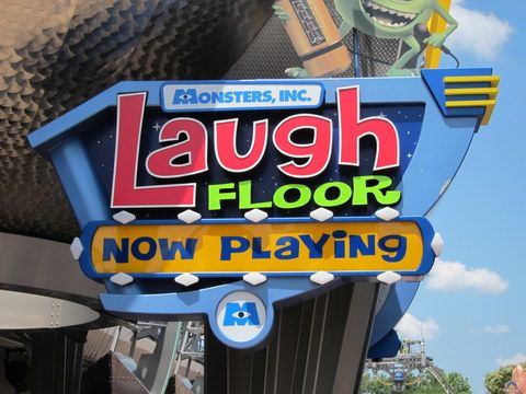 The Laugh Floor at the end of Monsters, Inc.  Pixar, Pixar movies, Monsters  inc university