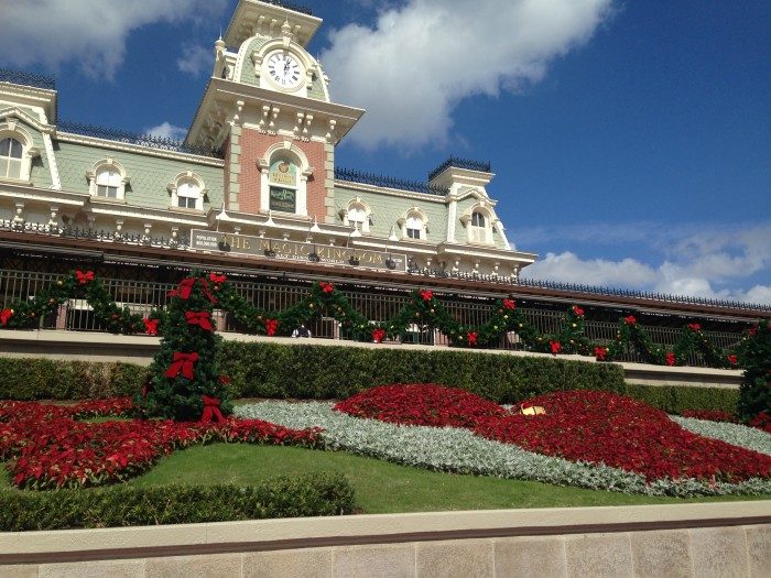 Magic Kingdom Entrance and Train Station Background Wallpaper