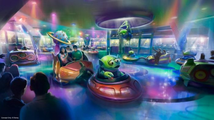 As a third-tier attraction, waits at Alien Swirling Saucers don't reach the highs of other, more popular rides.