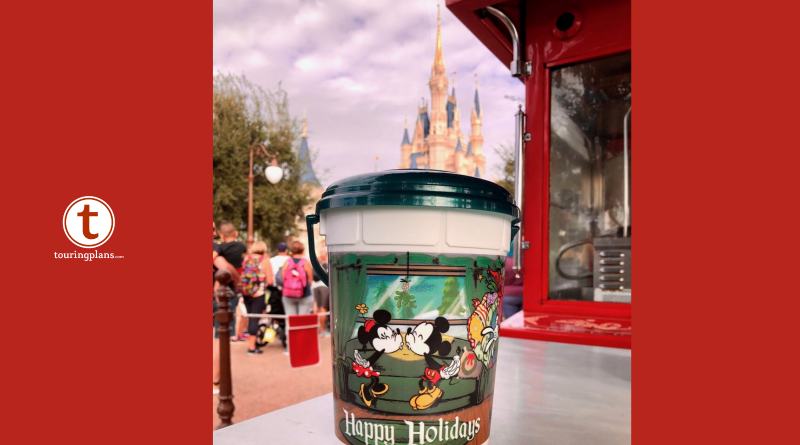 Disney Souvenir Popcorn Bucket - Mickey and Minnie Mouse Christmas