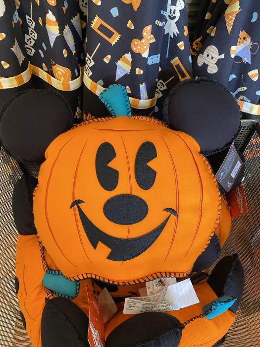 Mickey Mouse Halloween Jack-o'-Lantern Pillow