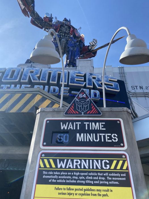 Universal Orlando Attraction Average Wait Time