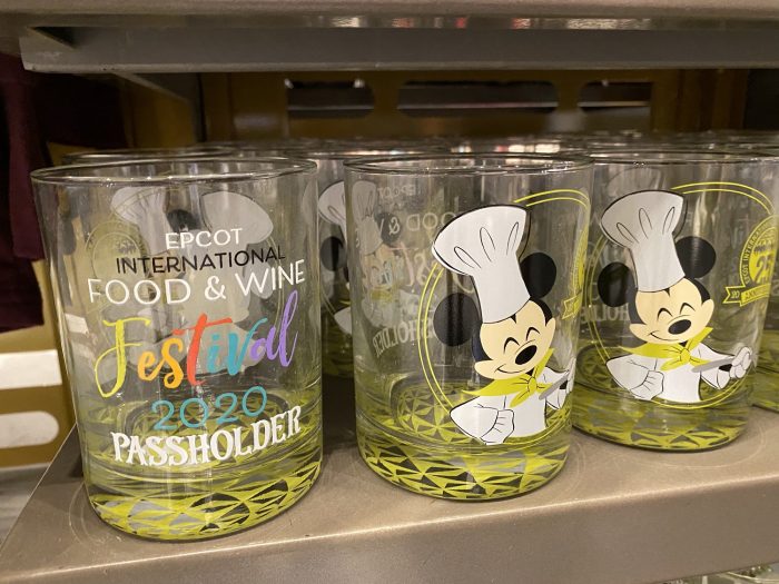 Walt Disney World Epcot Food and Wine Festival 20th Glasses Set of