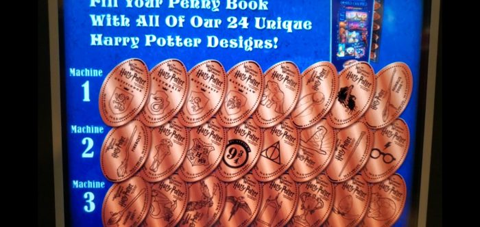 All 24 Pennies & Universal Studios Harry Potter Pressed Elongated Penny Book