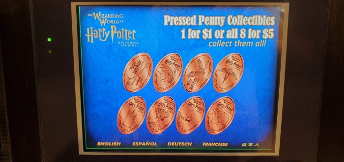 All 24 Pennies & Universal Studios Harry Potter Pressed Elongated Penny Book