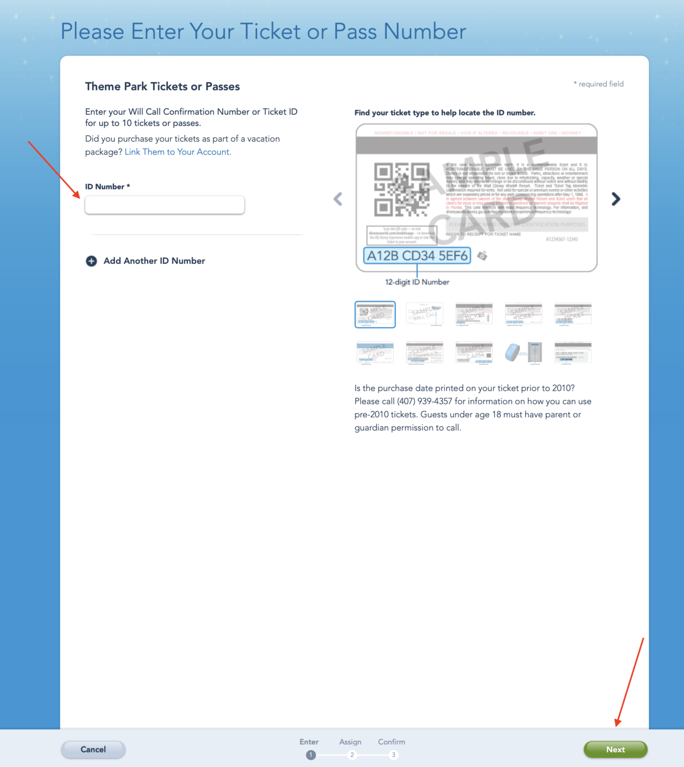 Step by Step How to Link WDW Park Tickets to Your My Disney Experience