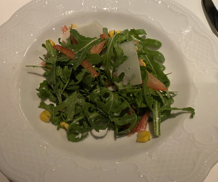 Picture of Arugula, Corn, and Tomato Salad from the Waterside Dining Room on the Crystal Symphony