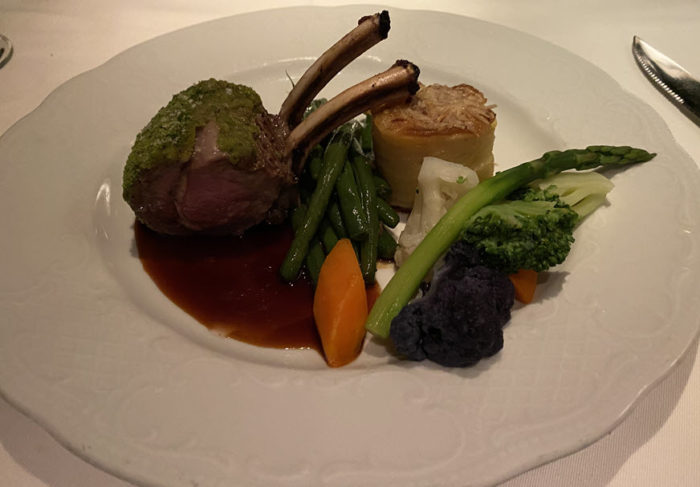 Picture of Herb Crusted Lamb Rack from Waterside Dining Room on the Crystal Symphony