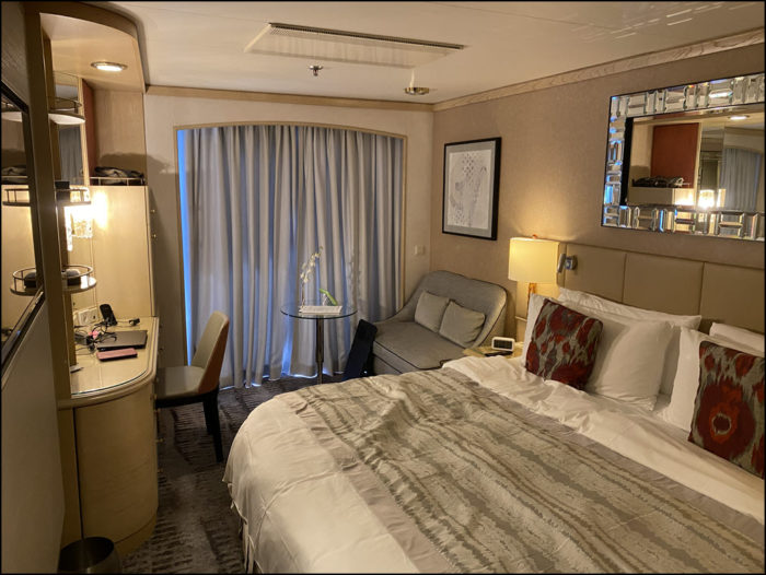 Picture of a Crystal Symphony verandah stateroom from the doorway