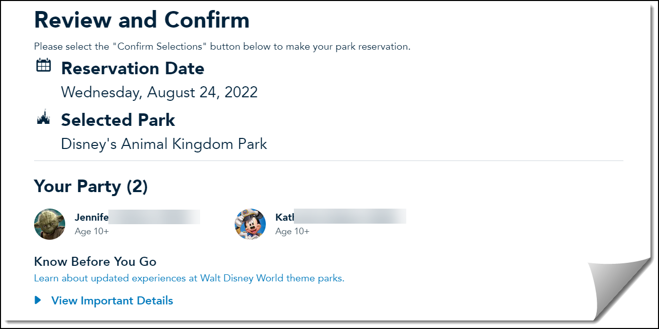 Disney World App & Park Reservations — Berryman Adventures