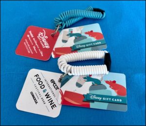 Small Disney Gift Cards with Wristbands from Food & Wine Festival