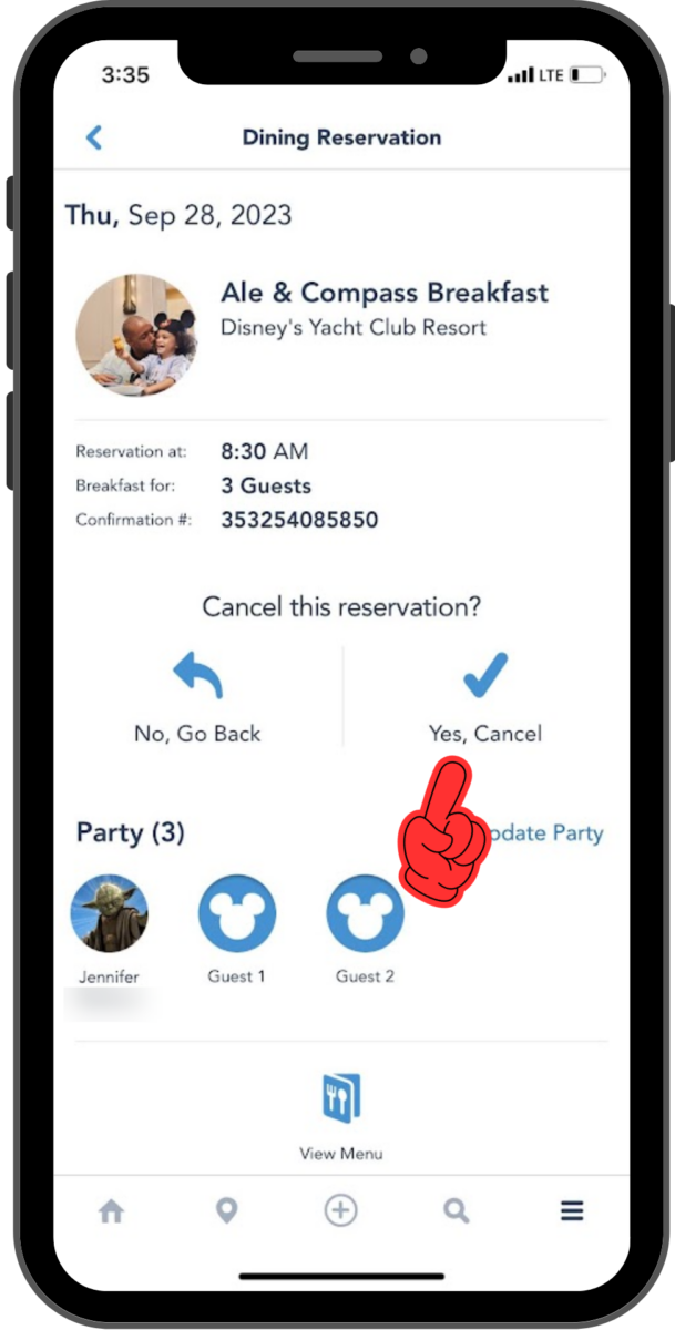 A confirmation dialog asks to choose between Yes, Cancel and No, Go Back