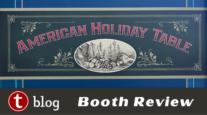 American Holiday Table Kitchen booth review cover image showing logo art from the menu board
