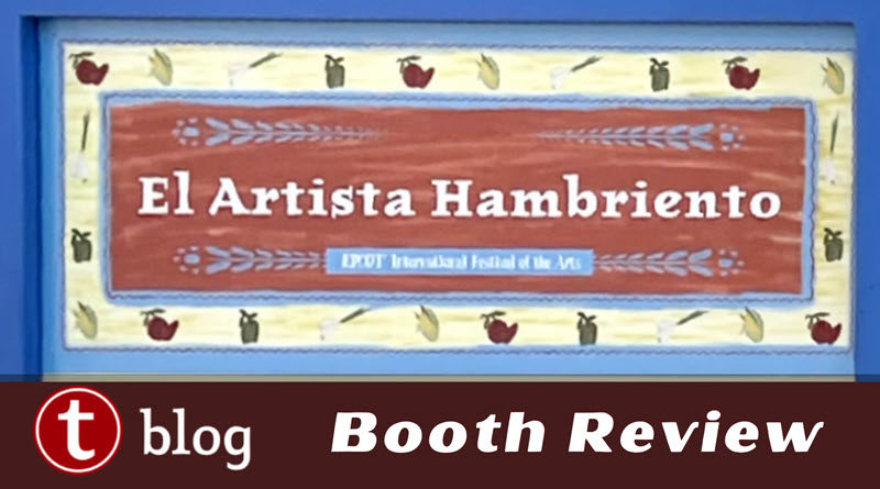 Festival of Arts El Artista Hambriento booth review cover showing logo art from the menu board