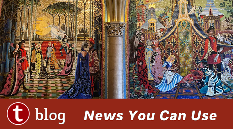 Cover image featuring the murals in Cinderella Castle