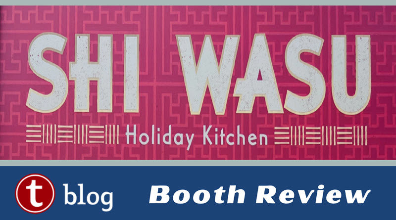 Shi Wasu Holiday Kitchen booth review cover image showing logo art from the menu board