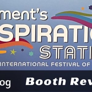 Figment's Inspiration Station booth review cover image showing logo art from the menu board.