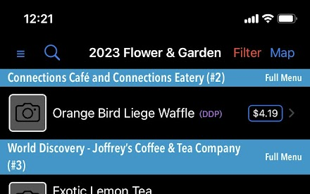 On the top menu bar, the text that says "Filter" is colored red to indicate that a Filter is in place