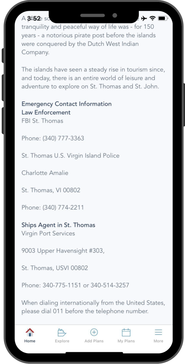 Emergency Contact and Ships agent information is shown